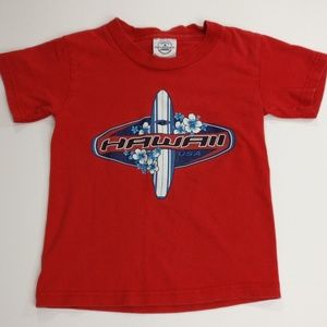 Cute Hawaii Surf Board Red Tshirt Size XS
